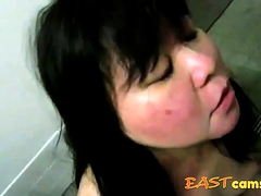 Amateur Japanese Mature Wife gets facial